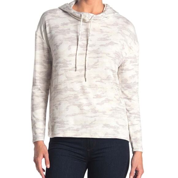 $5 SALE!!!! MSRP $58 NWT Workshop Small Drop Shoulder Long Sleeve Camo Hoodie - Picture 1 of 9